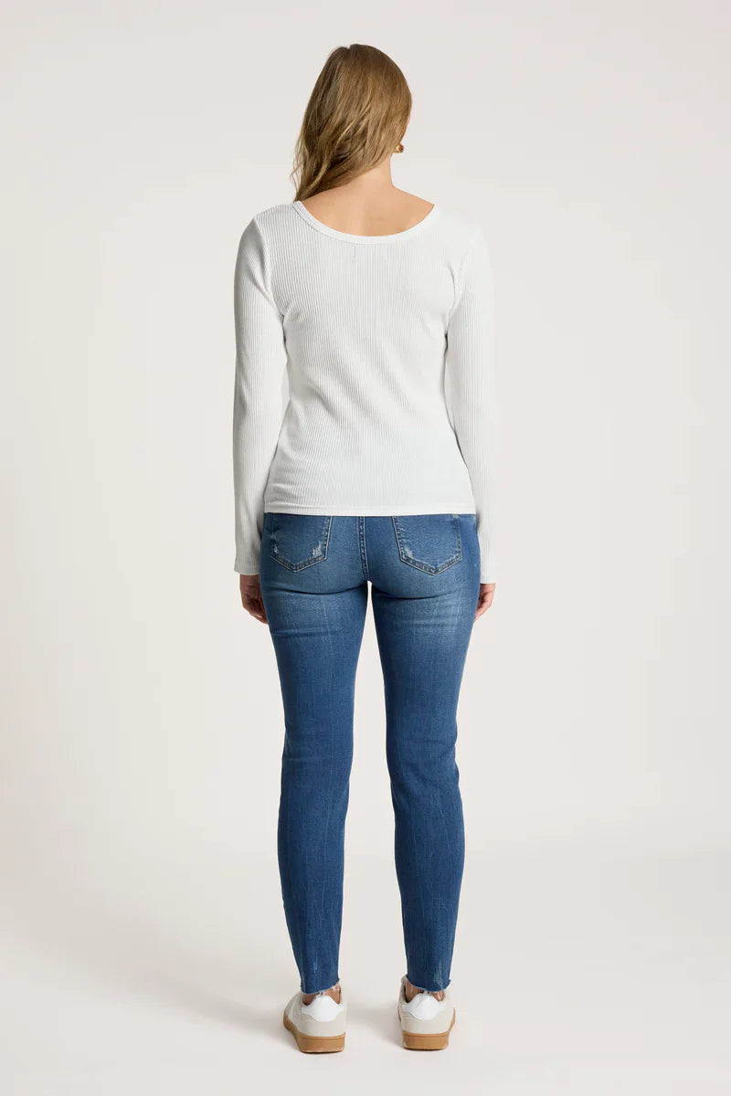 Plage Long Sleeve T-shirt / White
