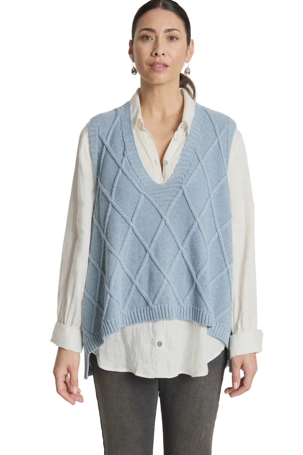 Liora Knit Vest / Lake